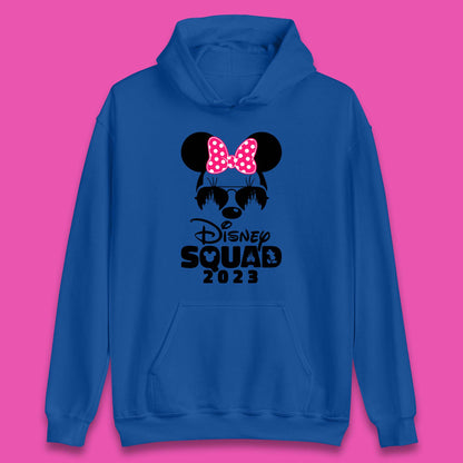 Disney Squad 2023 Mickey Mouse Minnie Mouse Disney Castle Cartoon Magic Kingdom Disneyland Trip Unisex Hoodie