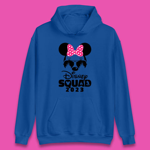 Disney Squad 2023 Mickey Mouse Minnie Mouse Disney Castle Cartoon Magic Kingdom Disneyland Trip Unisex Hoodie