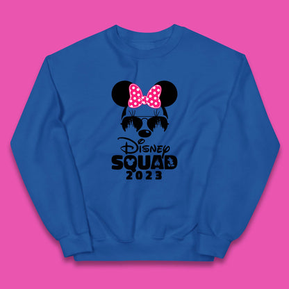 Disney Squad 2023 Mickey Mouse Minnie Mouse Disney Castle Cartoon Magic Kingdom Disneyland Trip Kids Jumper