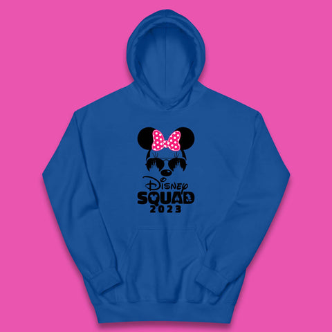 Disney Squad 2023 Mickey Mouse Minnie Mouse Disney Castle Cartoon Magic Kingdom Disneyland Trip Kids Hoodie