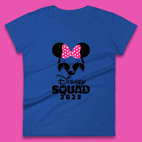 Disney Squad 2023 Mickey Mouse Minnie Mouse Disney Castle Cartoon Magic Kingdom Disneyland Trip Womens Tee Top