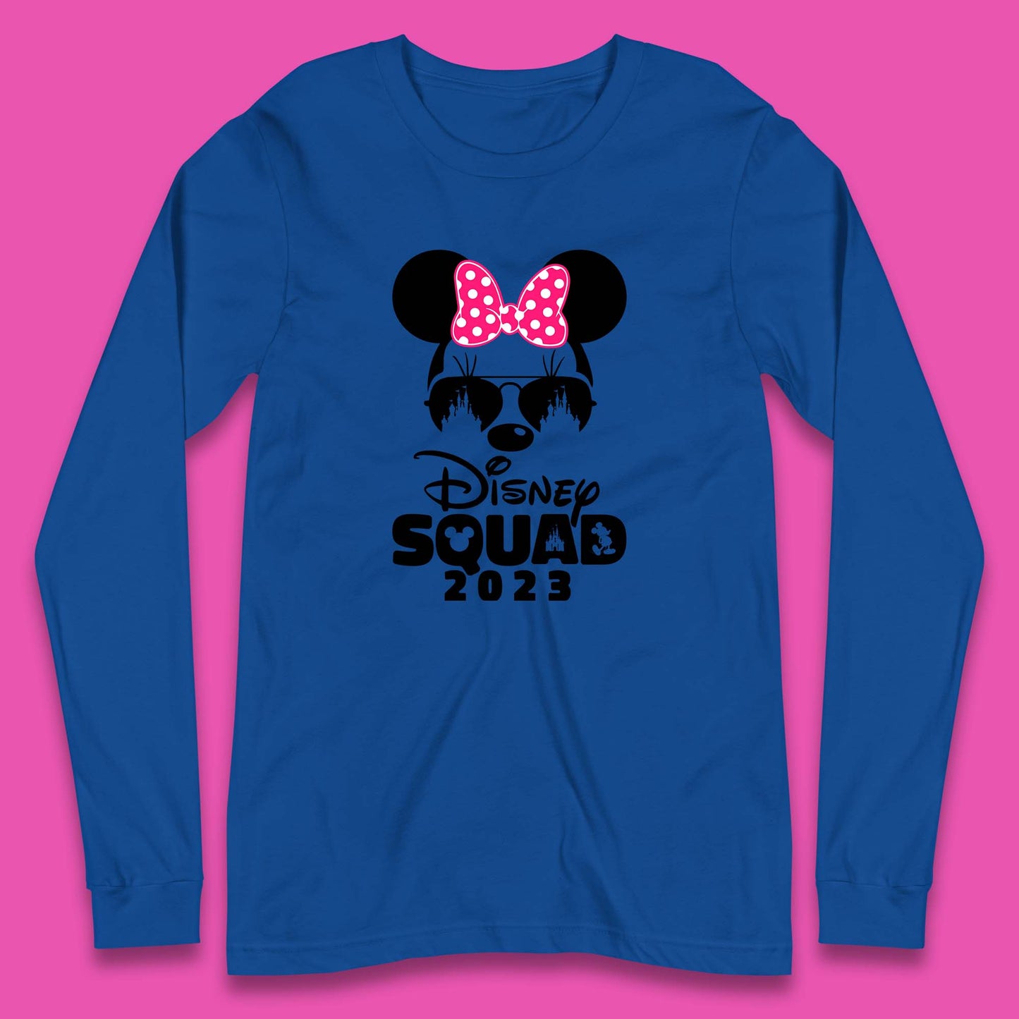 Disney Squad 2023 Mickey Mouse Minnie Mouse Disney Castle Cartoon Magic Kingdom Disneyland Trip Long Sleeve T Shirt