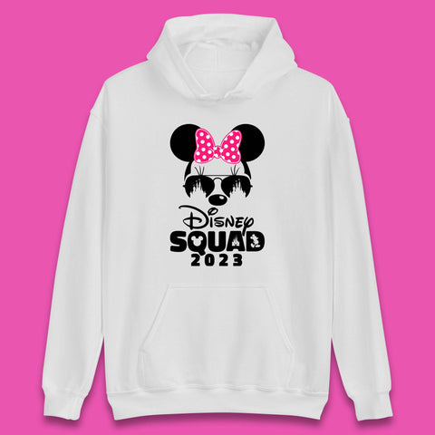 Disney Squad 2023 Mickey Mouse Minnie Mouse Disney Castle Cartoon Magic Kingdom Disneyland Trip Unisex Hoodie