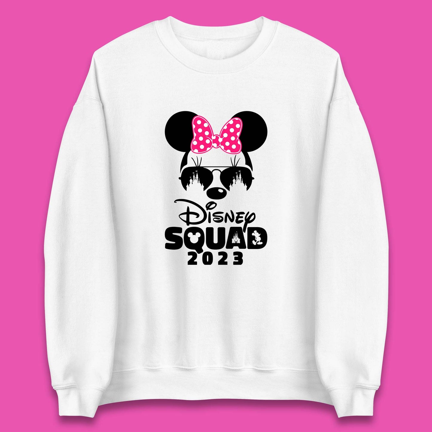 Disney Squad 2023 Mickey Mouse Minnie Mouse Disney Castle Cartoon Magic Kingdom Disneyland Trip Unisex Sweatshirt