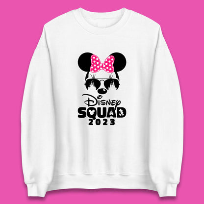 Disney Squad 2023 Mickey Mouse Minnie Mouse Disney Castle Cartoon Magic Kingdom Disneyland Trip Unisex Sweatshirt