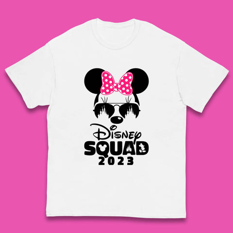 Disney Squad 2023 Mickey Mouse Minnie Mouse Disney Castle Cartoon Magic Kingdom Disneyland Trip Kids T Shirt