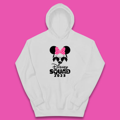 Disney Squad 2023 Mickey Mouse Minnie Mouse Disney Castle Cartoon Magic Kingdom Disneyland Trip Kids Hoodie