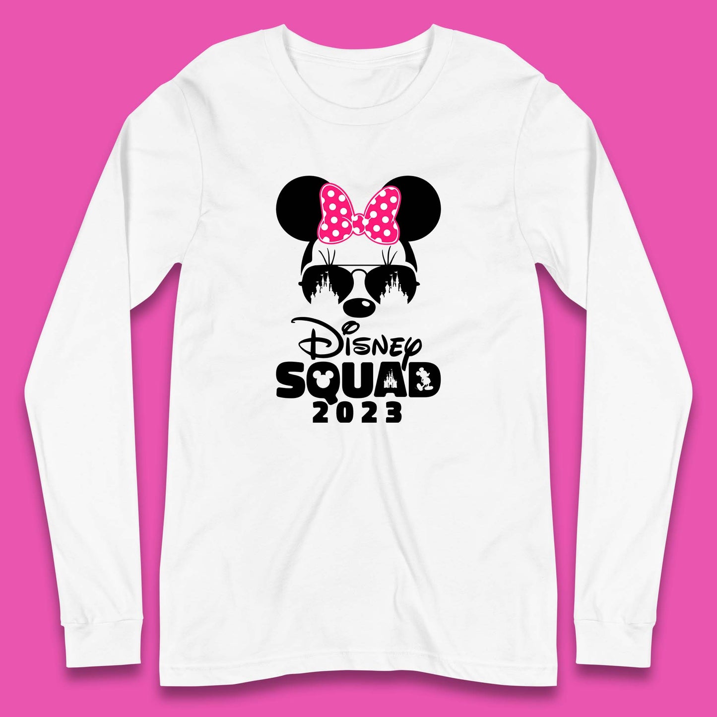Disney Squad 2023 Mickey Mouse Minnie Mouse Disney Castle Cartoon Magic Kingdom Disneyland Trip Long Sleeve T Shirt