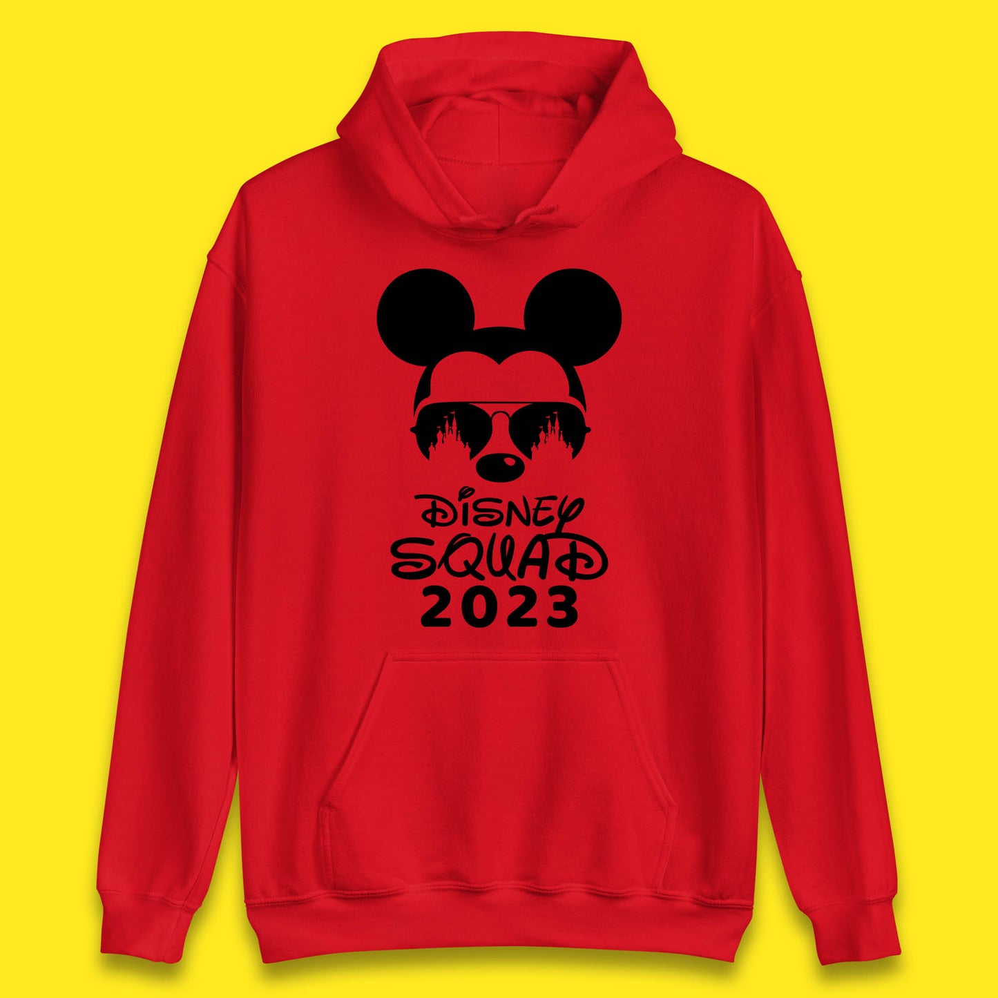 Disney Squad 2023 Mickey Mouse Minnie Mouse Cartoon Magic Kingdom Disney Castle Disneyland Trip Unisex Hoodie