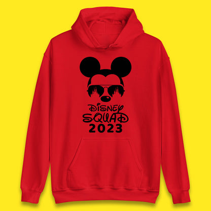 Disney Squad 2023 Mickey Mouse Minnie Mouse Cartoon Magic Kingdom Disney Castle Disneyland Trip Unisex Hoodie