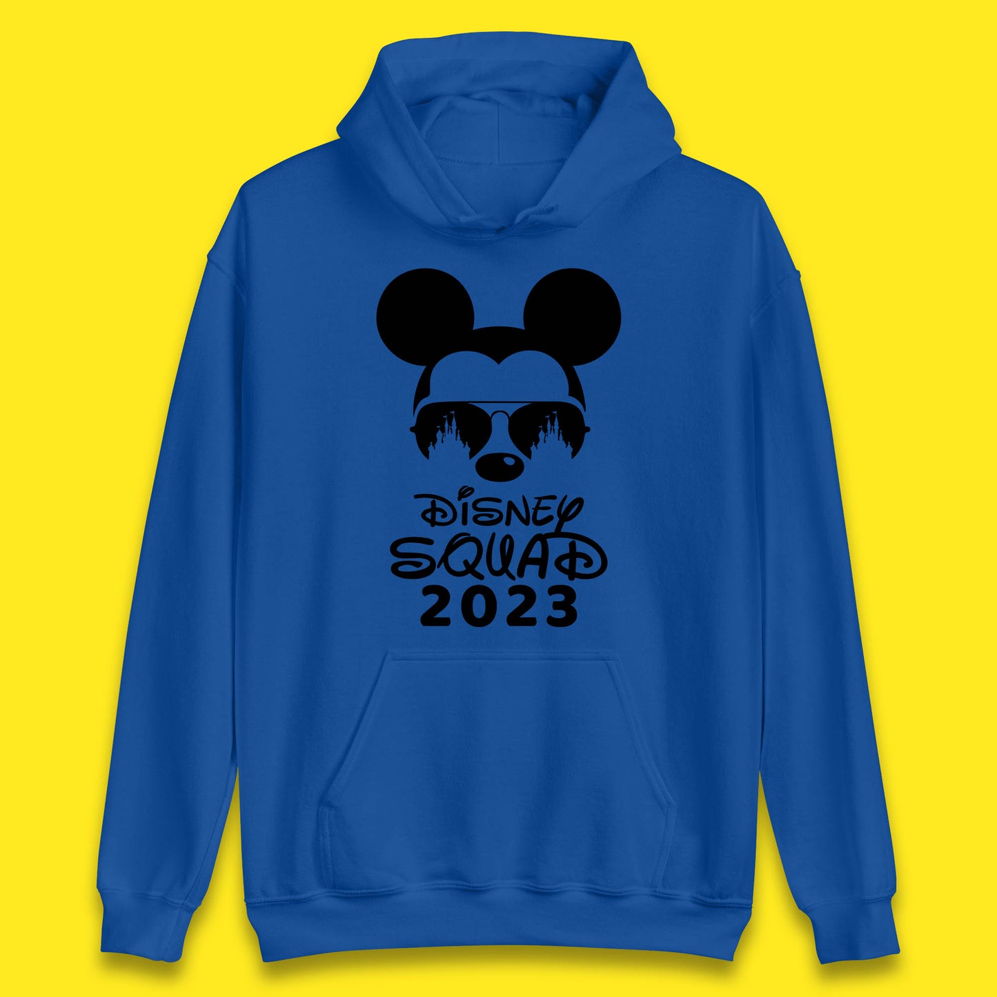 Disney Squad 2023 Mickey Mouse Minnie Mouse Cartoon Magic Kingdom Disney Castle Disneyland Trip Unisex Hoodie