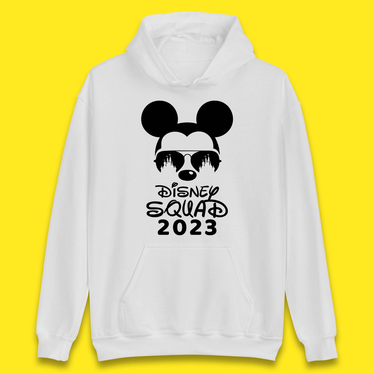 Disney Squad 2023 Mickey Mouse Minnie Mouse Cartoon Magic Kingdom Disney Castle Disneyland Trip Unisex Hoodie