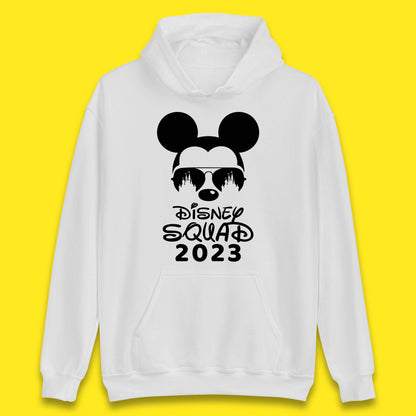 Disney Squad 2023 Mickey Mouse Minnie Mouse Cartoon Magic Kingdom Disney Castle Disneyland Trip Unisex Hoodie