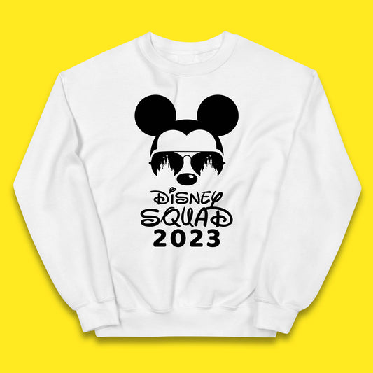 Disney Squad 2023 Mickey Mouse Minnie Mouse Cartoon Magic Kingdom Disney Castle Disneyland Trip Kids Jumper