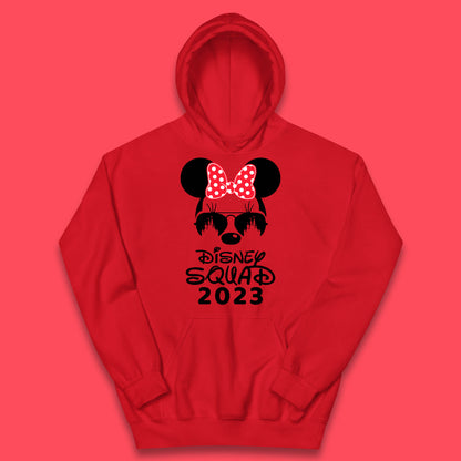 Disney Squad 2023 Mickey Mouse Minnie Mouse Cartoon Magic Kingdom Disney Castle Disneyland Trip Kids Hoodie