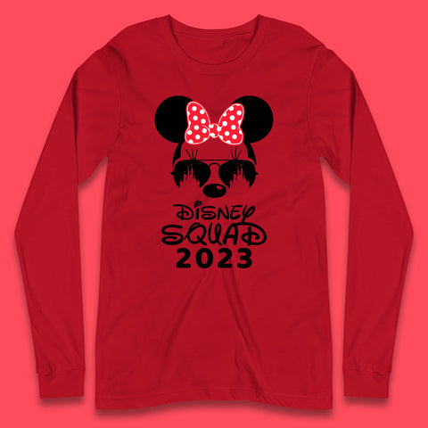 Disney Squad 2023 Mickey Mouse Minnie Mouse Cartoon Magic Kingdom Disney Castle Disneyland Trip Long Sleeve T Shirt