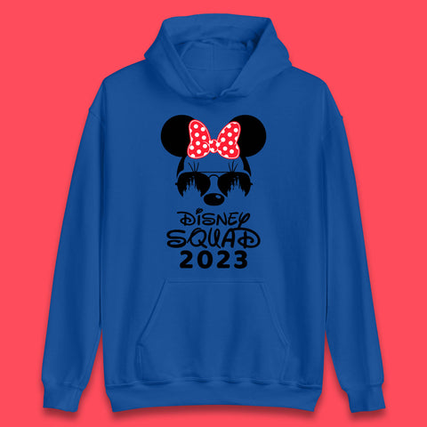 Disney Squad 2023 Mickey Mouse Minnie Mouse Cartoon Magic Kingdom Disney Castle Disneyland Trip Unisex Hoodie