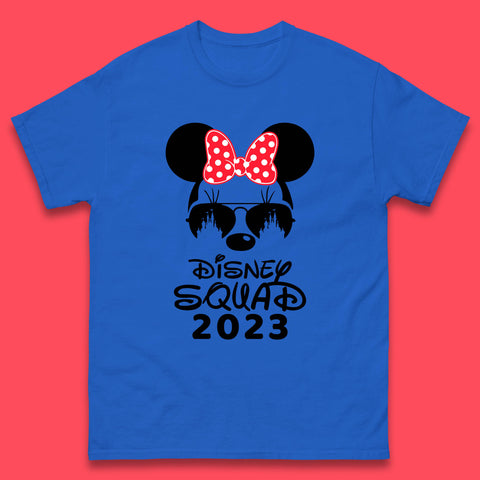 Disney Squad 2023 Mickey Mouse Minnie Mouse Cartoon Magic Kingdom Disney Castle Disneyland Trip Mens Tee Top