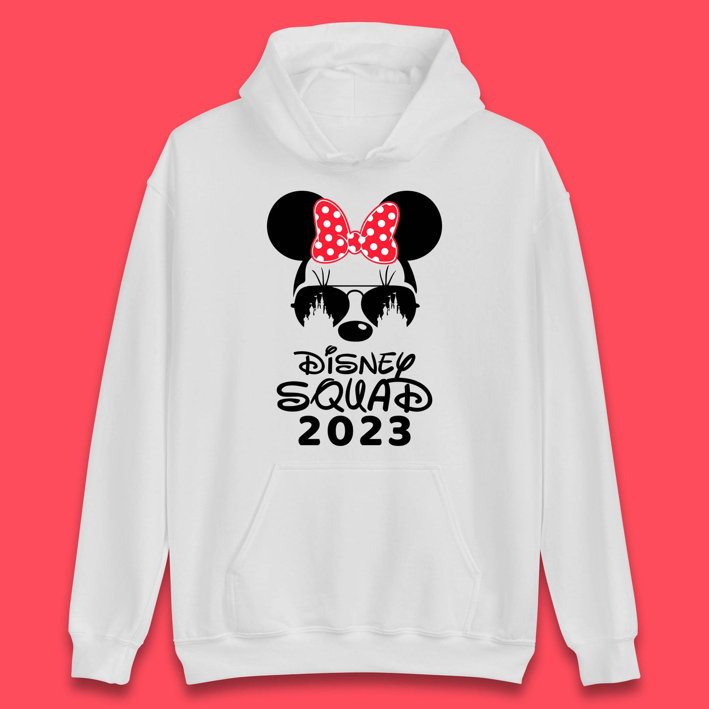 Disney Squad 2023 Mickey Mouse Minnie Mouse Cartoon Magic Kingdom Disney Castle Disneyland Trip Unisex Hoodie