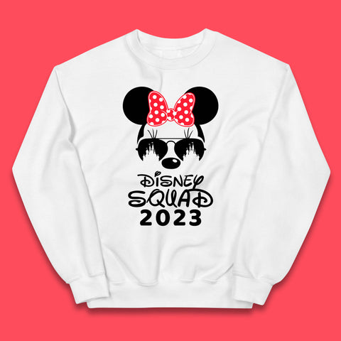 Disney Squad 2023 Mickey Mouse Minnie Mouse Cartoon Magic Kingdom Disney Castle Disneyland Trip Kids Jumper