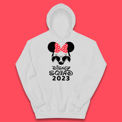 Disney Squad 2023 Mickey Mouse Minnie Mouse Cartoon Magic Kingdom Disney Castle Disneyland Trip Kids Hoodie