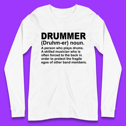 Drummer Long Sleeve T Shirt for Sale