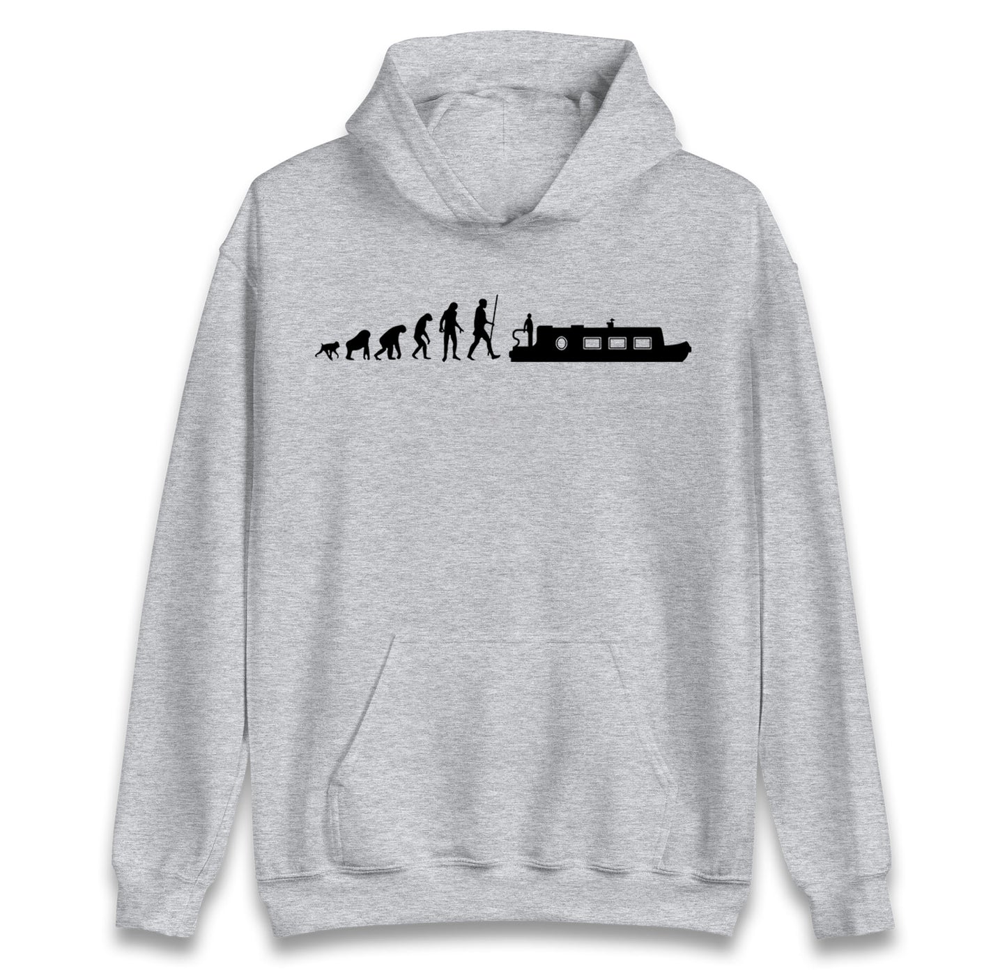 Human Evolution Canal boat hoodie