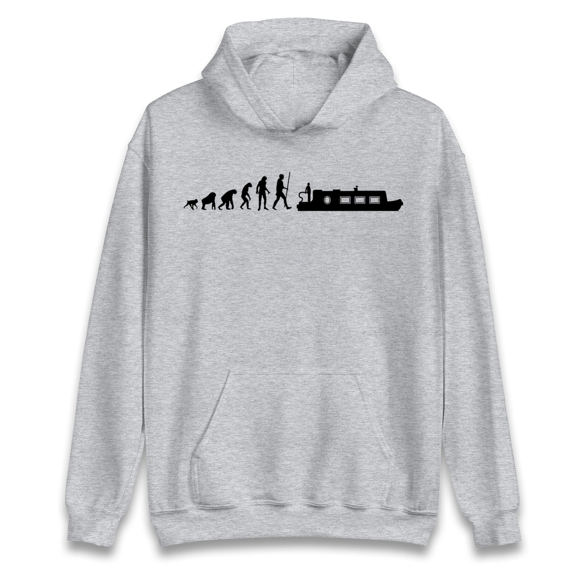 Human Evolution Canal boat hoodie