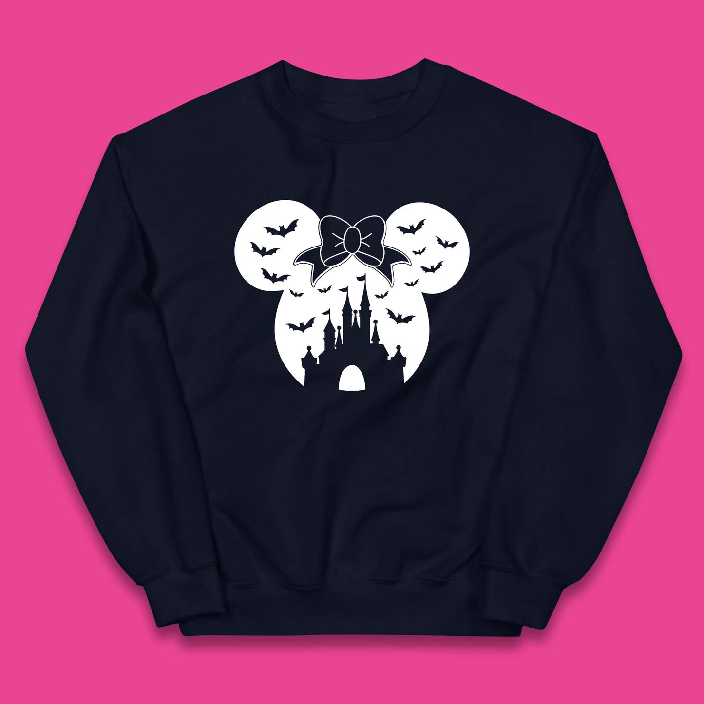 Disney Halloween Mickey Mouse Minnie Mouse Disney Castle Halloween Flying Bats Kids Jumper
