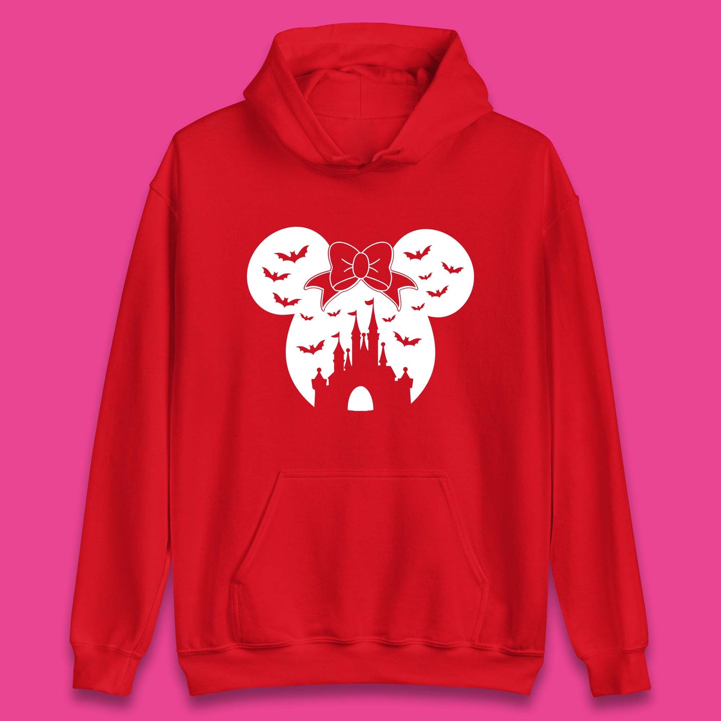 Disney Halloween Mickey Mouse Minnie Mouse Disney Castle Halloween Flying Bats Unisex Hoodie