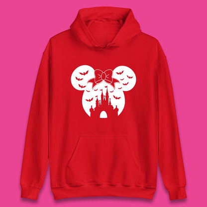 Disney Halloween Mickey Mouse Minnie Mouse Disney Castle Halloween Flying Bats Unisex Hoodie