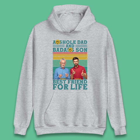 Personalised Asshole Dad And Badass Son Unisex Hoodie