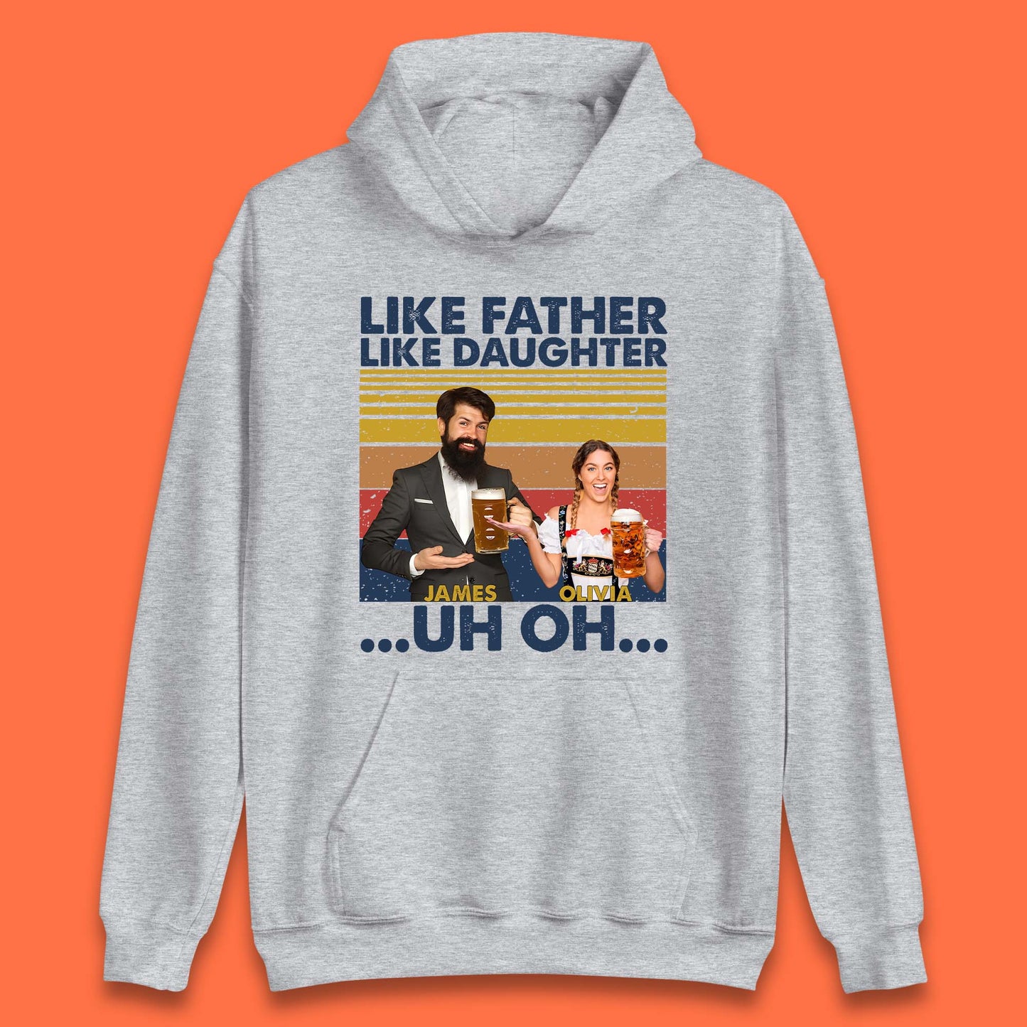 Personalised Like Father Like Daughter Unisex Hoodie