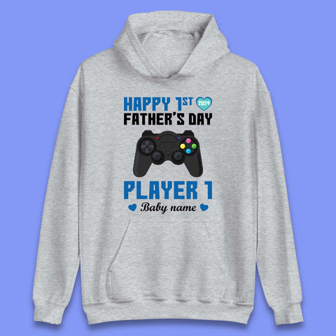 Personalised Happy First Father's Day Unisex Hoodie
