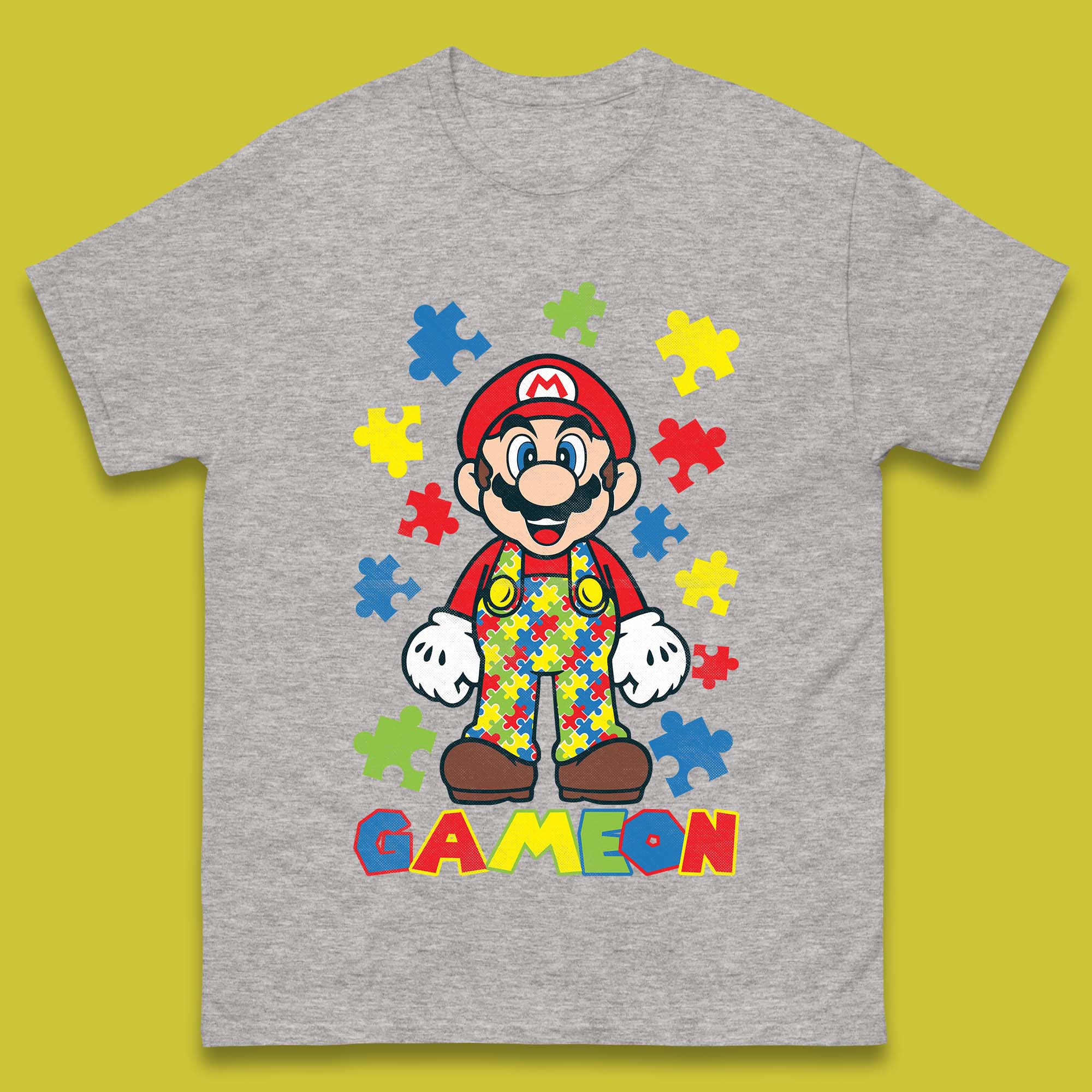 Autism Super Mario Mens T-Shirt