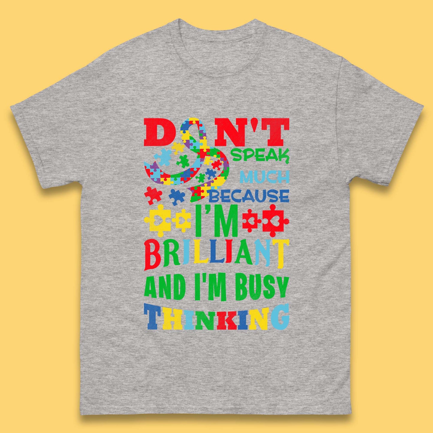Autism Busy Thinking Mens T-Shirt