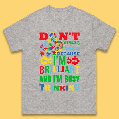 Autism Busy Thinking Mens T-Shirt