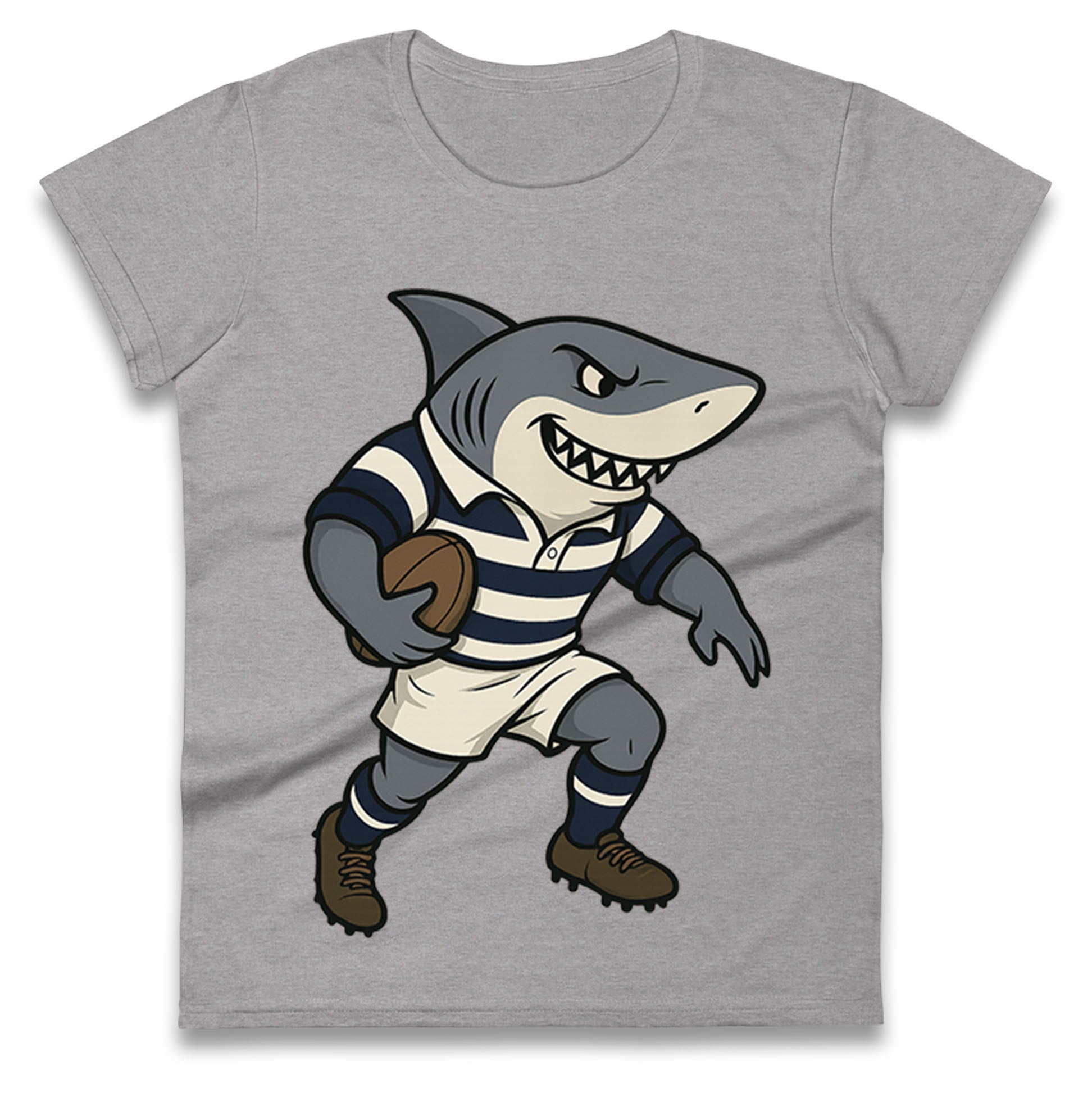 Retro Sale Sharks Rugby Union Ladies T Shirt 