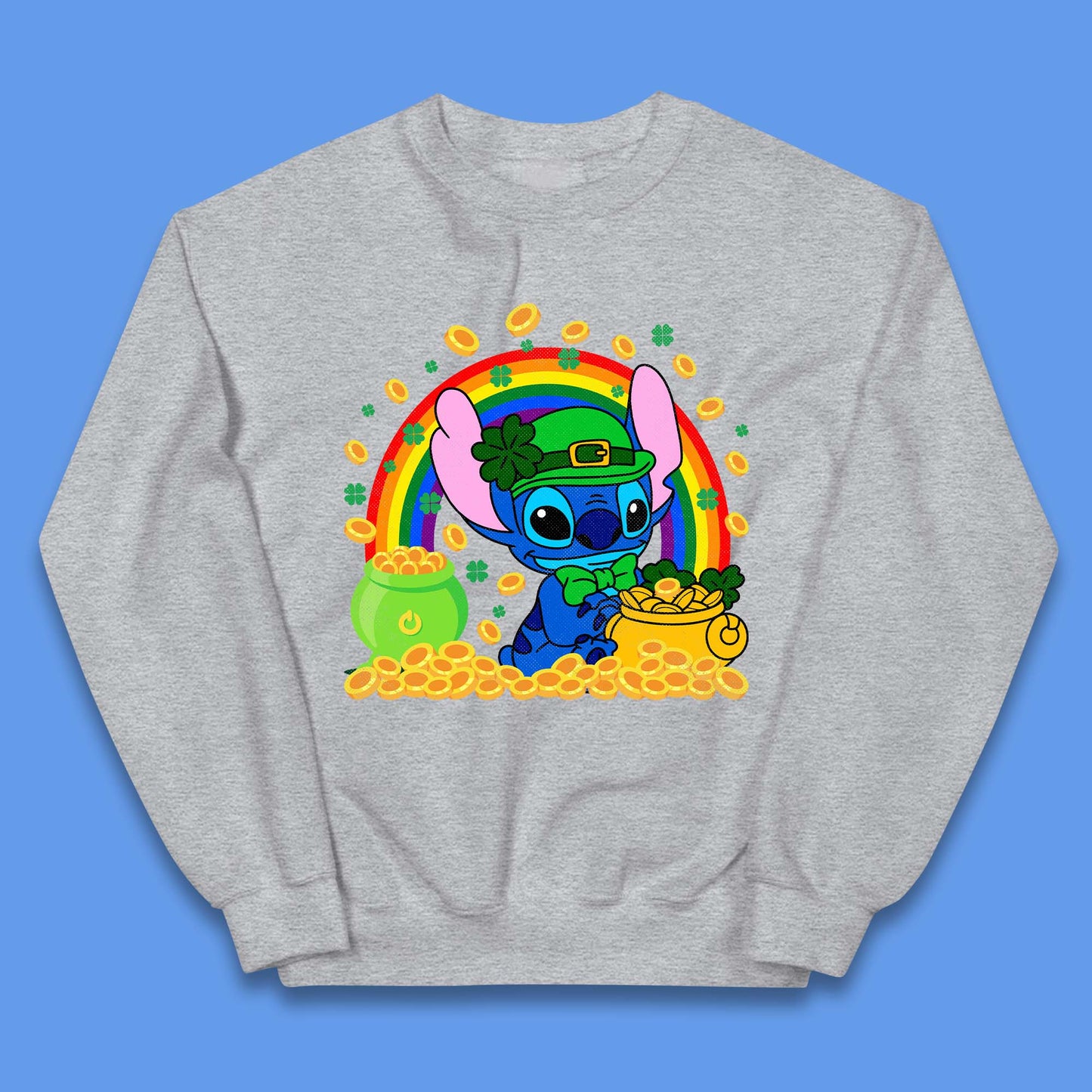 Disney Stitch St Patrick's Day Kids Jumper