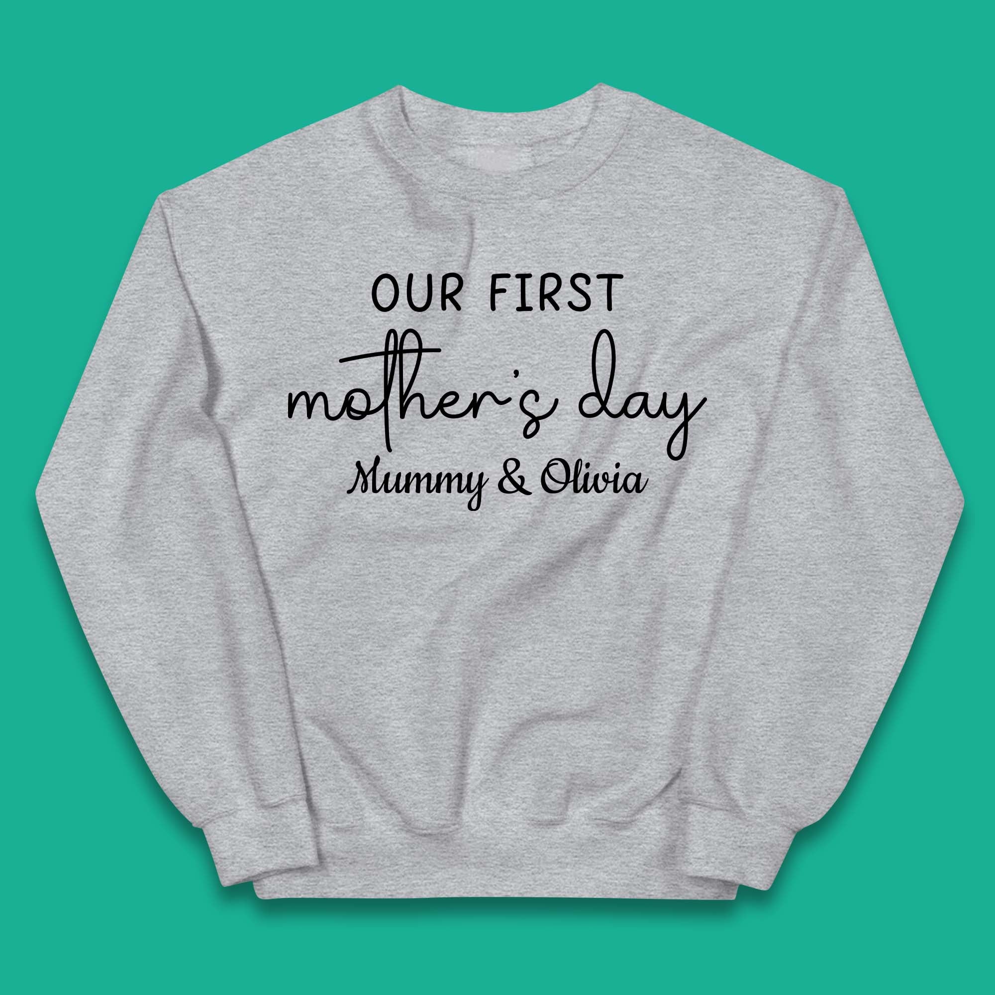 Personalised Our First Mother's Day Kids Jumper