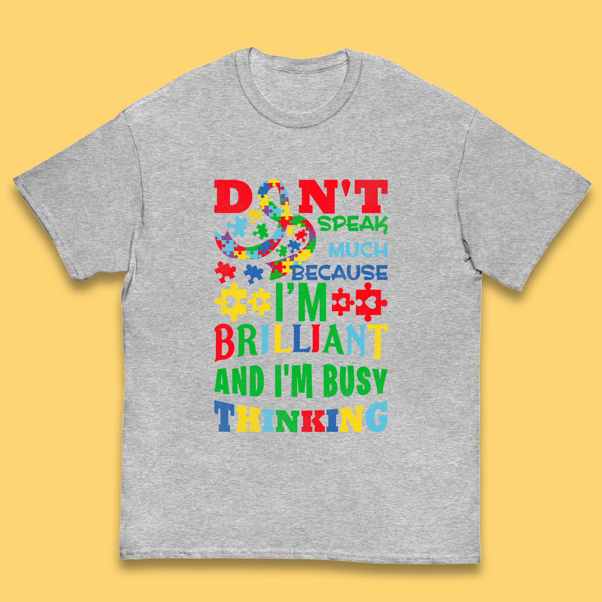 Autism Busy Thinking Kids T-Shirt
