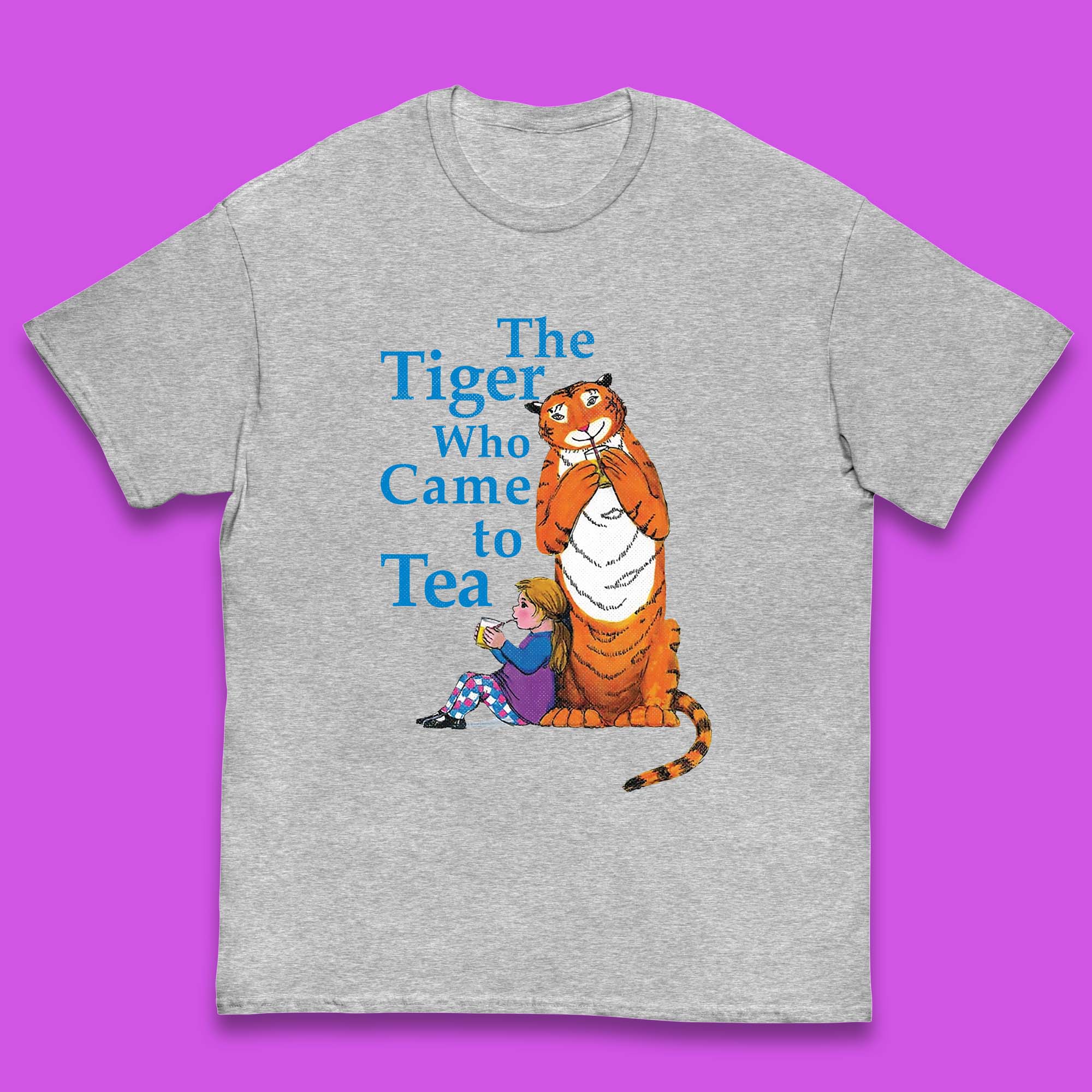 Childrens The Tiger Who Came To Tea T Shirt UK