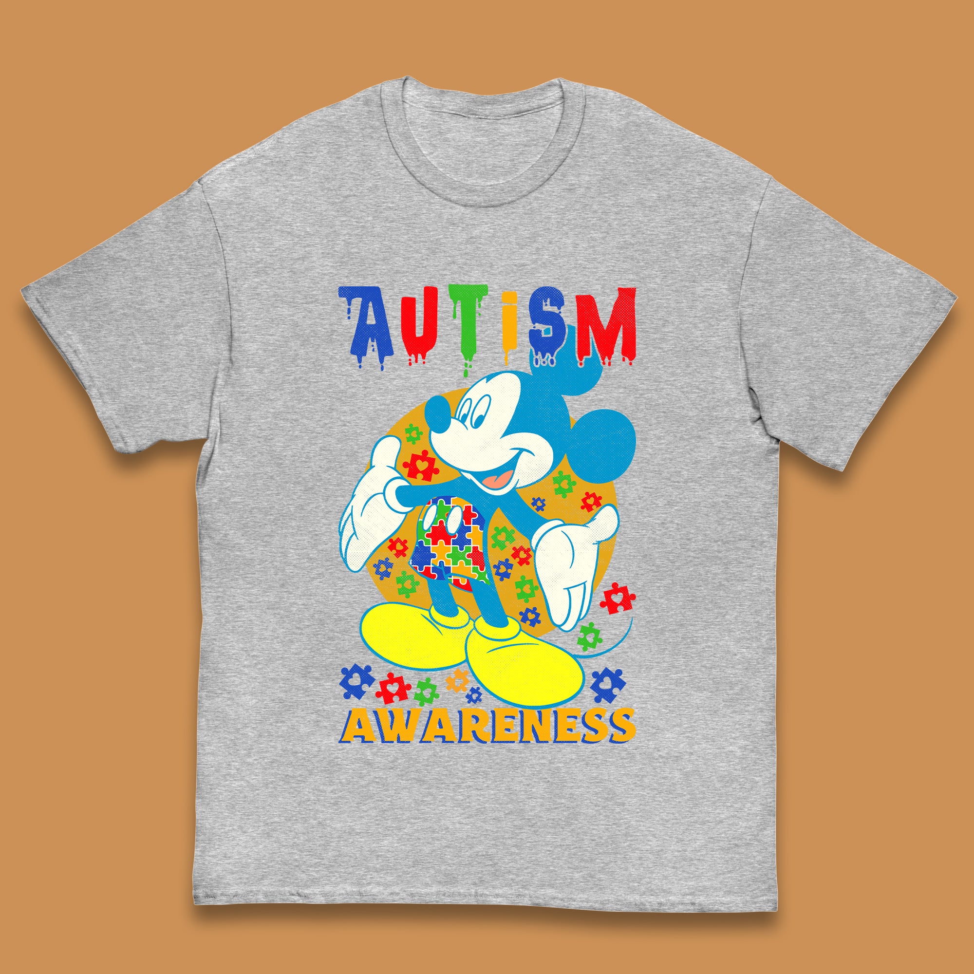 Autism Awareness Mickey Mouse Kids T-Shirt