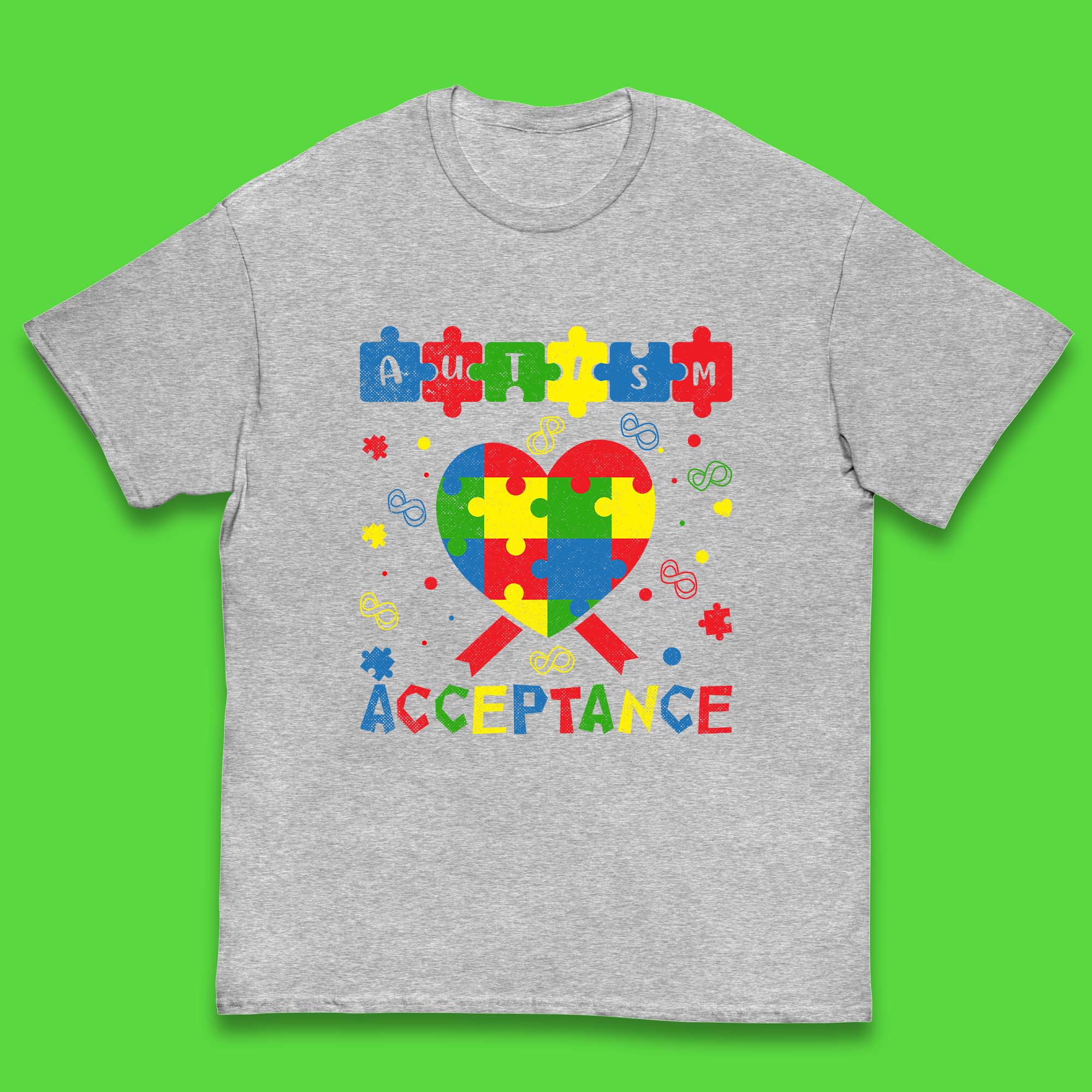 Autism Acceptance Awareness Kids T-Shirt