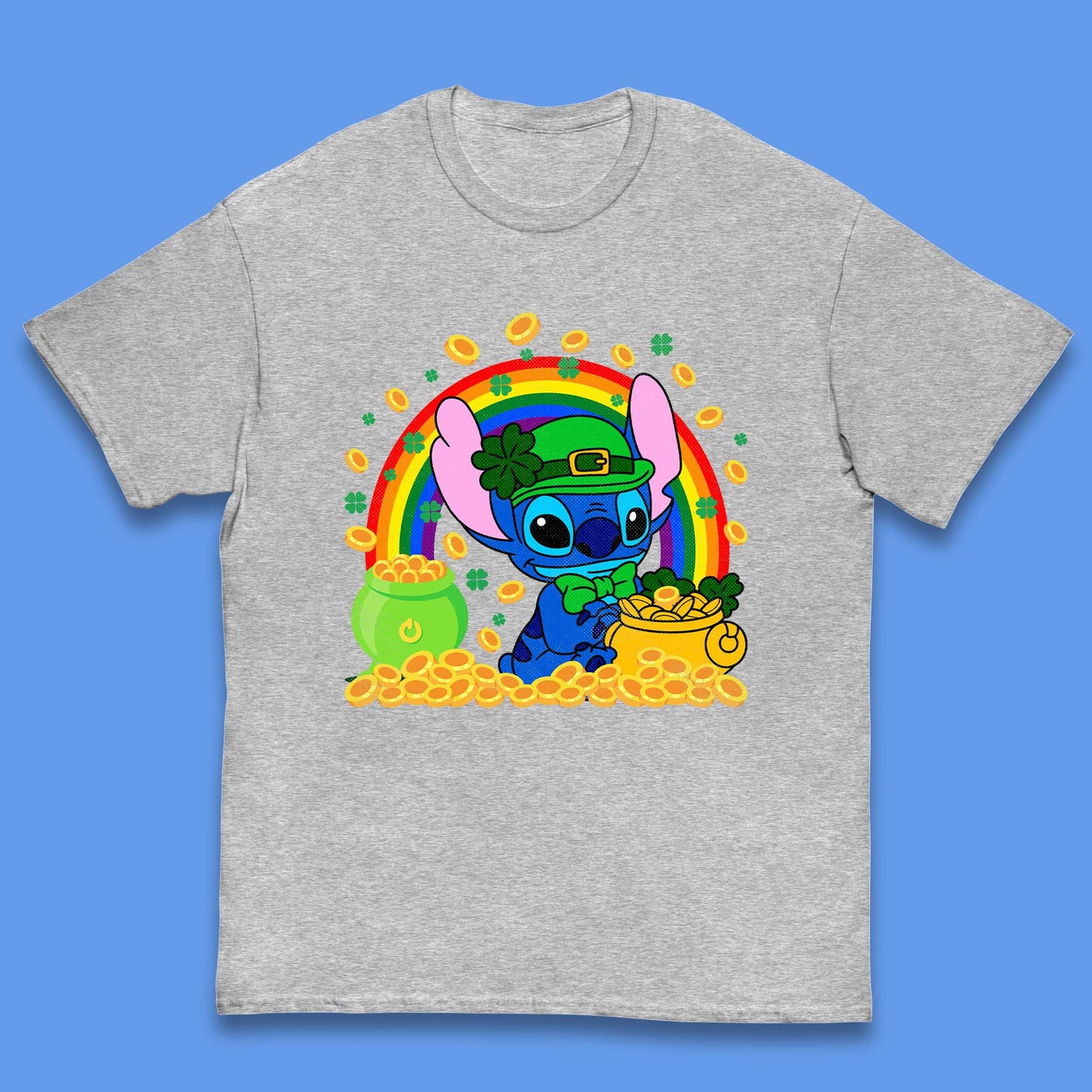 Disney Stitch St Patrick's Day Kids T-Shirt