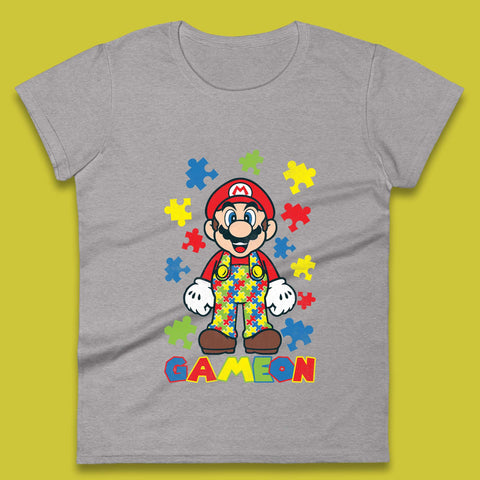 Autism Super Mario Womens T-Shirt