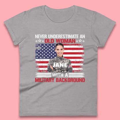 Personalised Never Underestimate An Old Woman T-Shirt