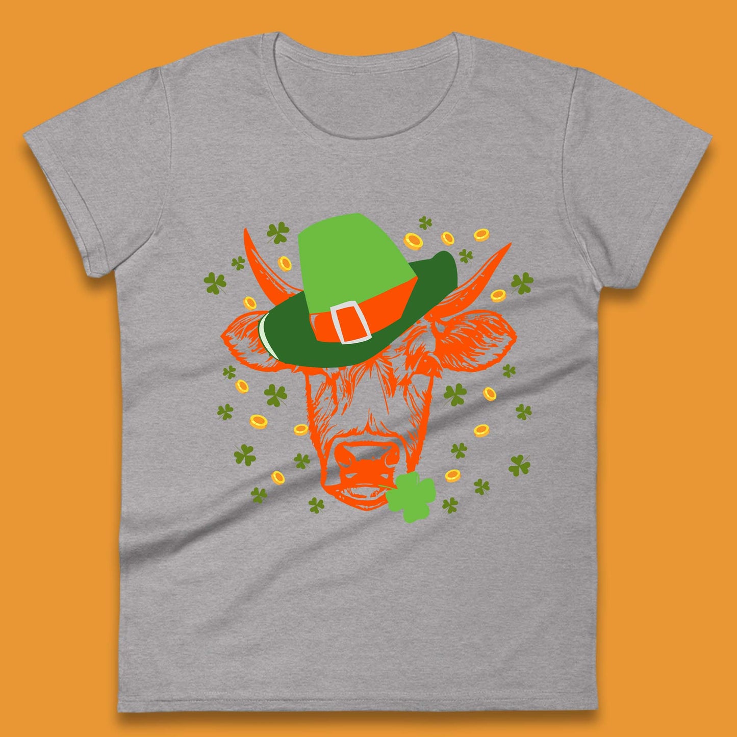 St Patrick's Cow Womens T-Shirt