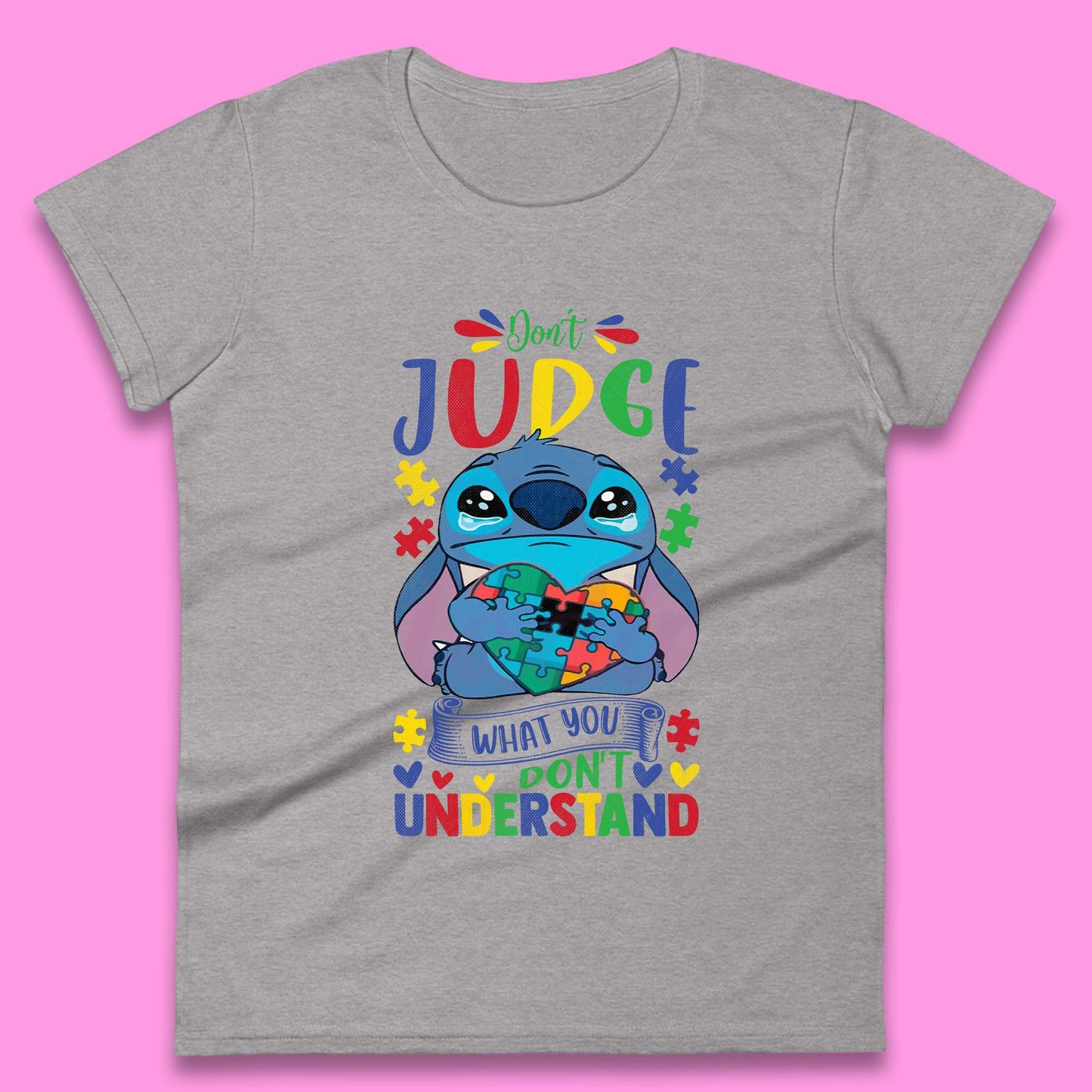 Autism Disney Stitch Womens T-Shirt
