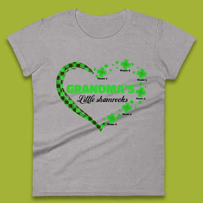 Personalised Grandma's Little Shamrocks Womens T-Shirt